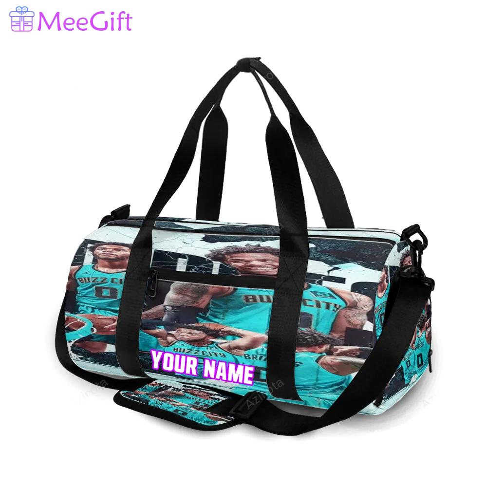 Charlotte hornets miles bridges5 personalized name travel bag gym bag 1293 Travel Bag