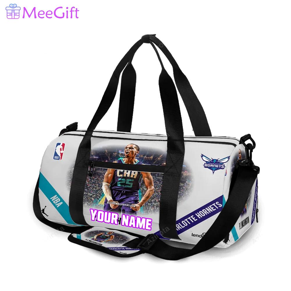 Charlotte hornets pj washington1 personalized name travel bag gym bag 285 Travel Bag