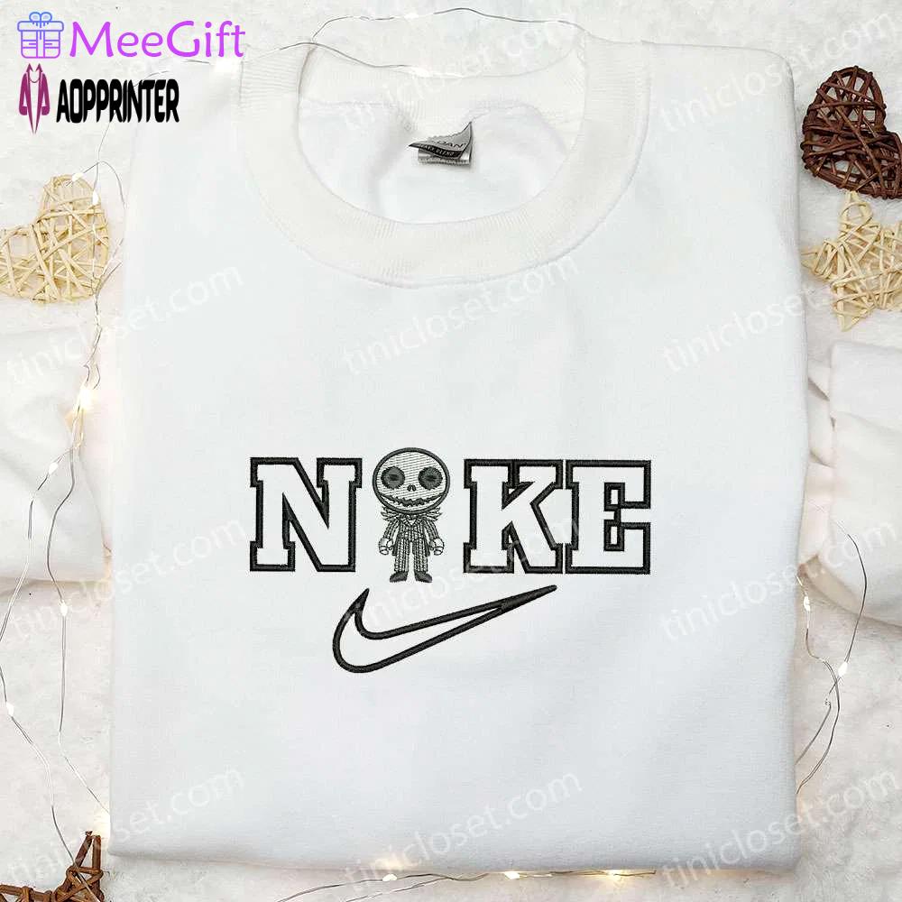 Chibi jack x nike embroidered hoodie & shirt: best halloween gift ideas Embroidered Shirt