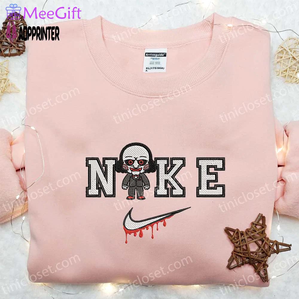 Chibi jigsaw x nike embroidered hoodie & shirt: best halloween gift ideas Embroidered Shirt