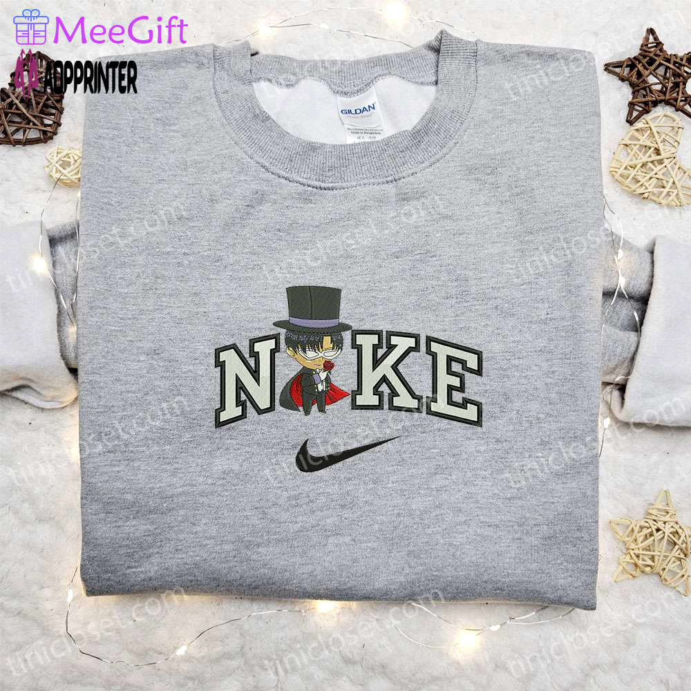 Chibi kuroba kaito x nike anime shirt detective conan embroidered shirt nike inspired shirt Embroidered Shirt