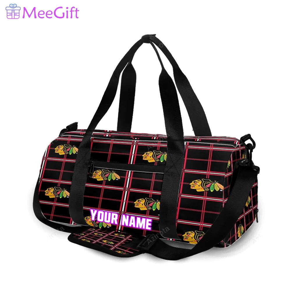 Chicago blackhawks symbol6 personalized name travel bag gym bag 412 Travel Bag