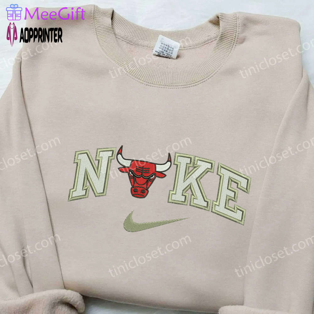 Chicago bull x nike embroidered shirt – custom nba apparel Embroidered Shirt