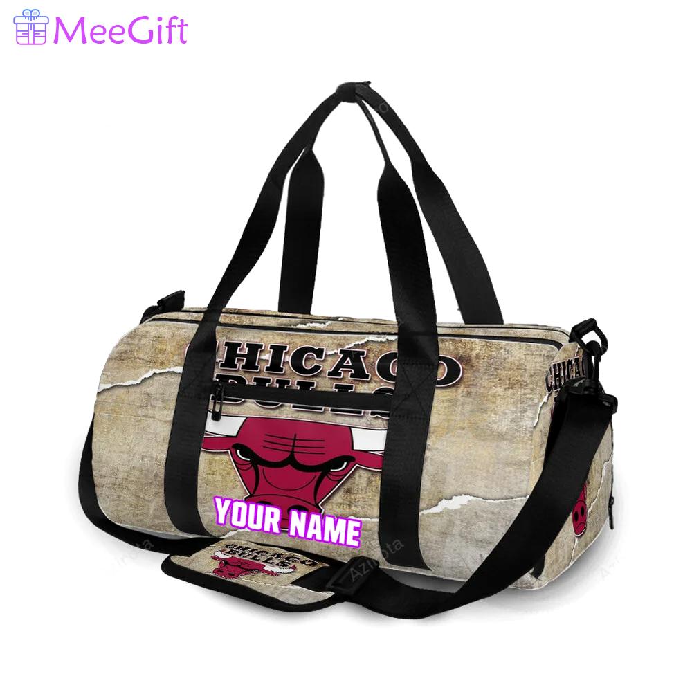 Chicago bulls emblem v29 personalized name travel bag gym bag 1618 Travel Bag
