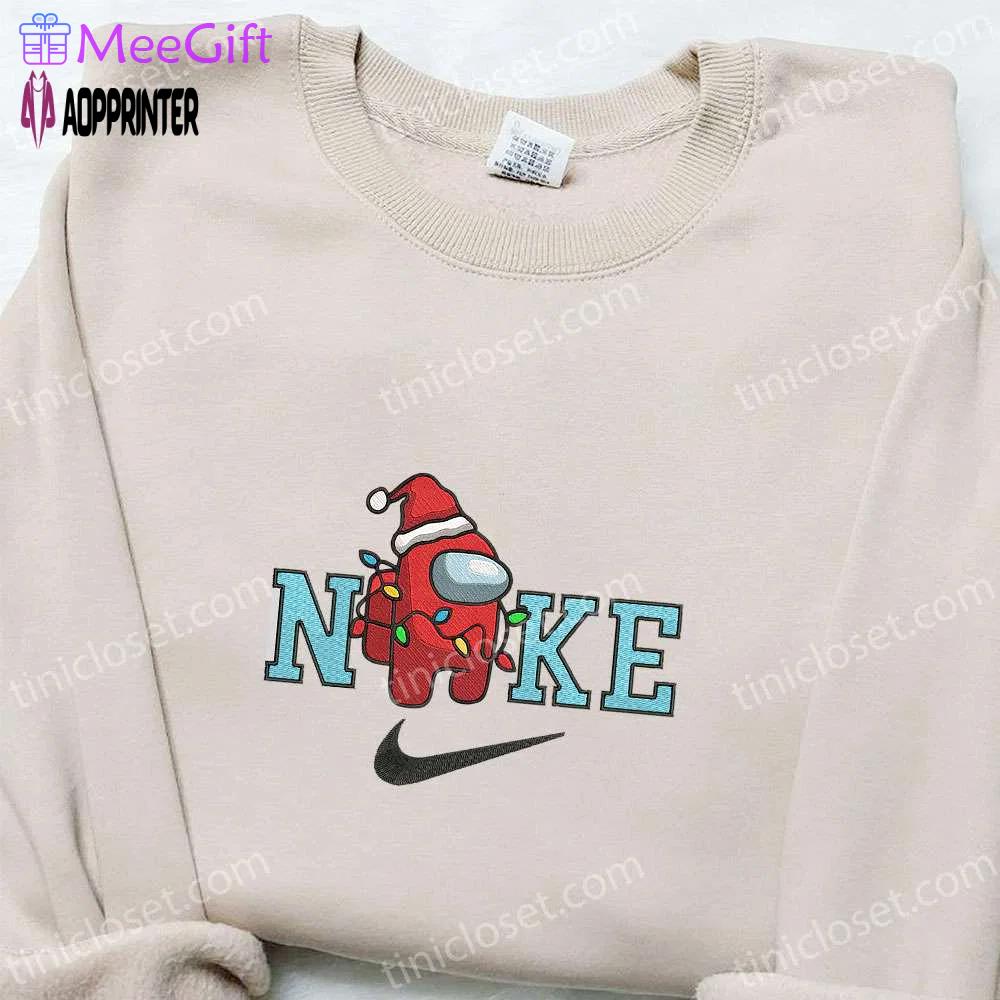 Christmas x nike embroidered sweatshirt: among us game shirt best gift idea Embroidered Shirt