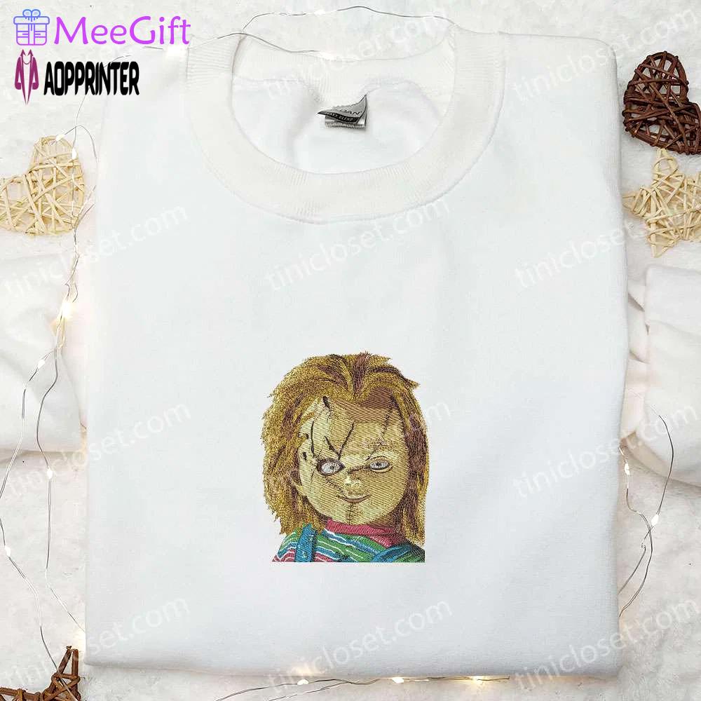 Chucky embroidered shirt: spooktacular halloween gift for family Embroidered Shirt