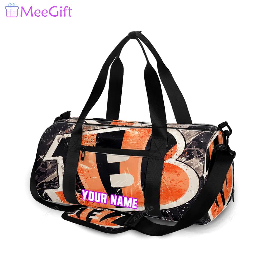 Cincinnati bengals emblem v1 personalized name travel bag gym bag 17 Travel Bag