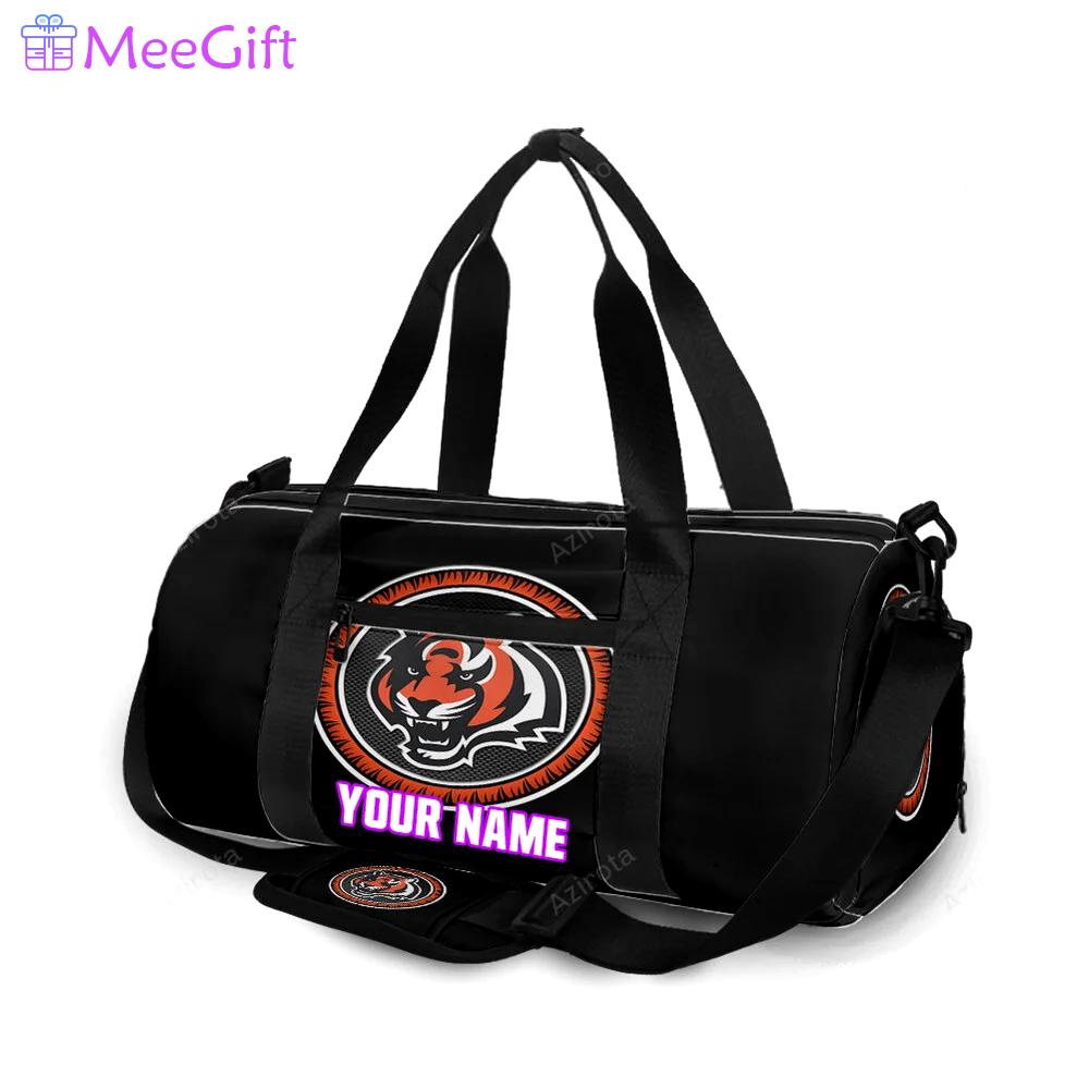 Cincinnati bengals emblem v7 personalized name travel bag gym bag 450 Travel Bag