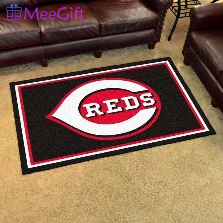 Cincinnati reds mlb baseball team logo carpet living room rugs v578 Rectangle Rug