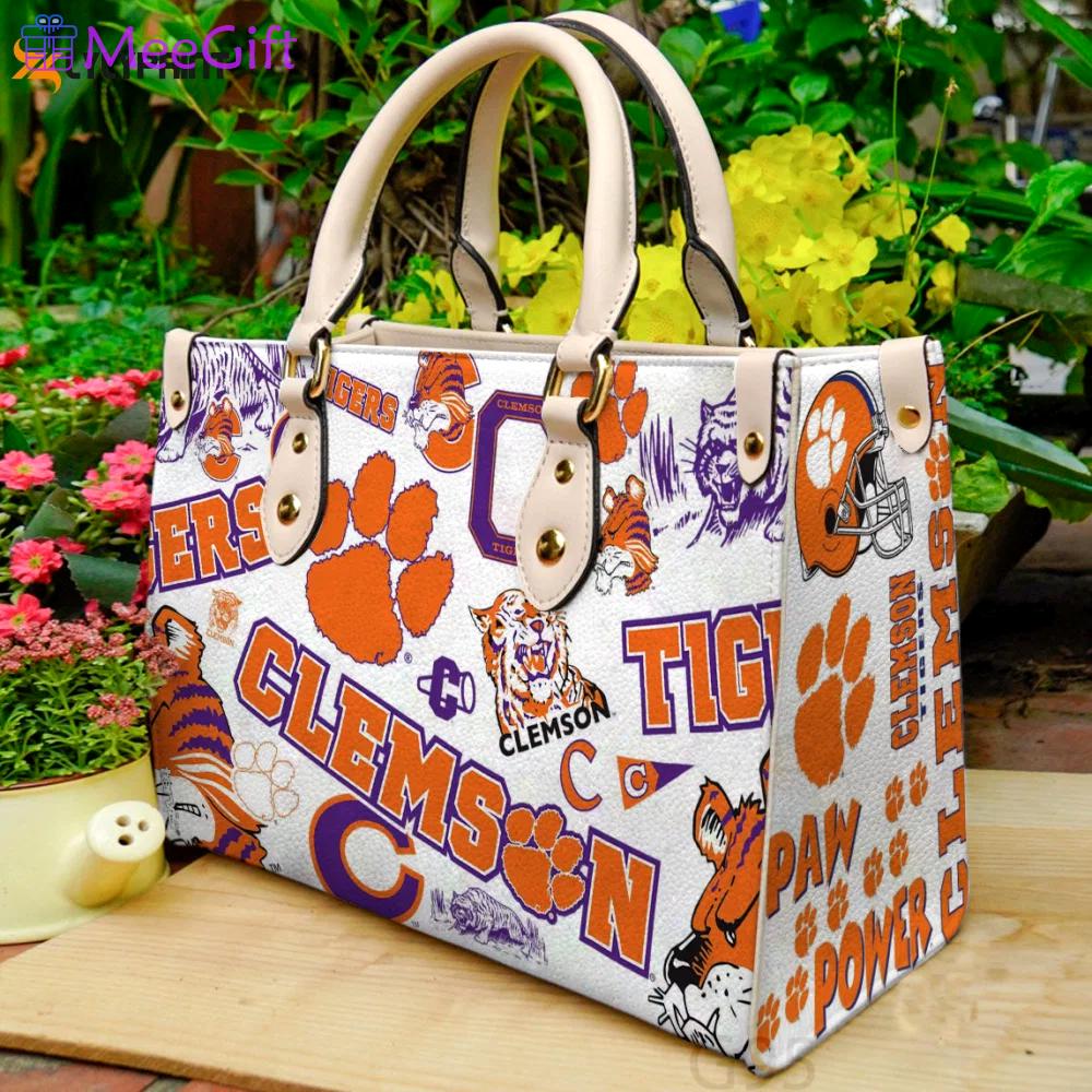 Clemson tigers a1 leather bag g95 1586 Women Leather Hand Bag