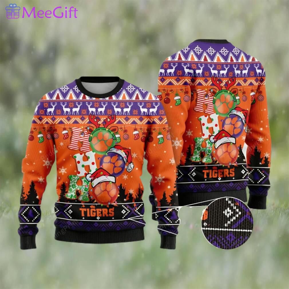 Clemson tigers ho ho ho ugly christmas sweater Christmas Ugly Sweater