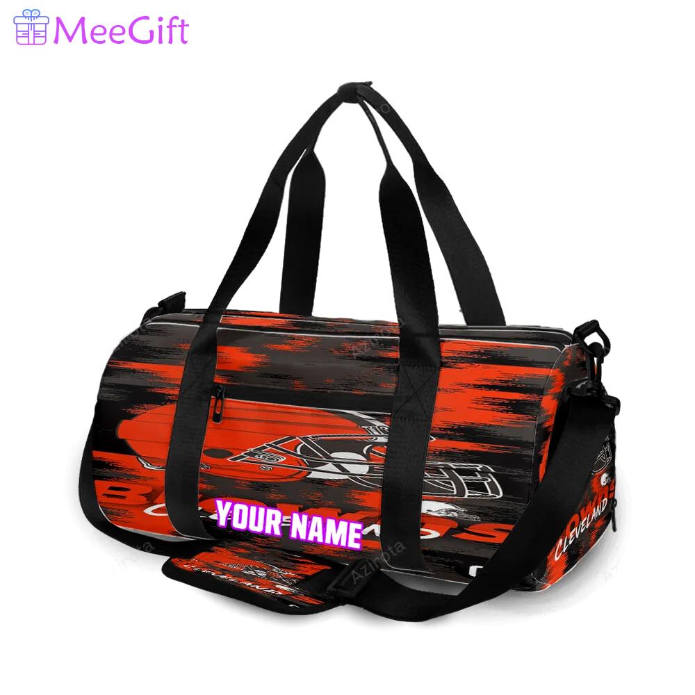 Cleveland browns helmet personalized name travel bag gym bag 1219 Travel Bag