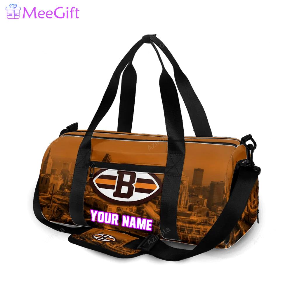 Cleveland browns logo v2 personalized name travel bag gym bag 1613 Travel Bag