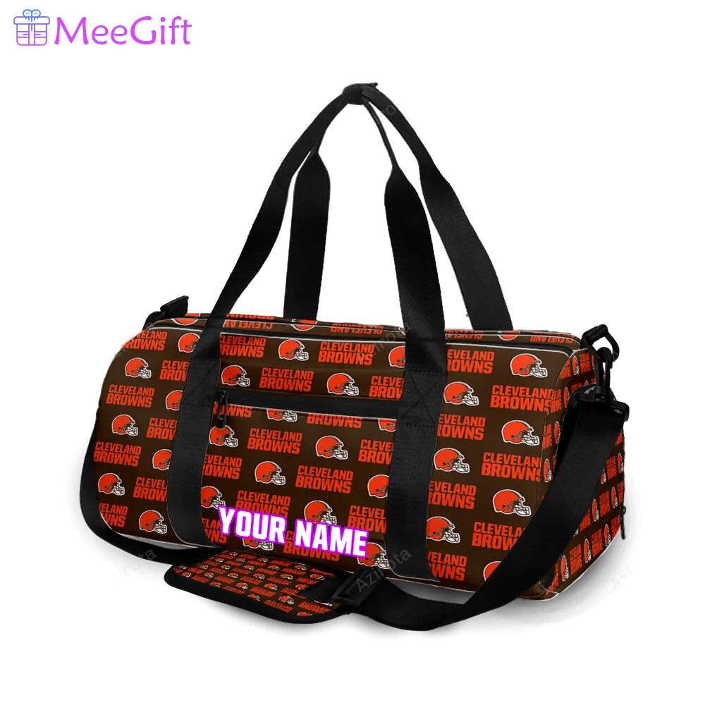 Cleveland browns logo v31 personalized name travel bag gym bag 391 Travel Bag