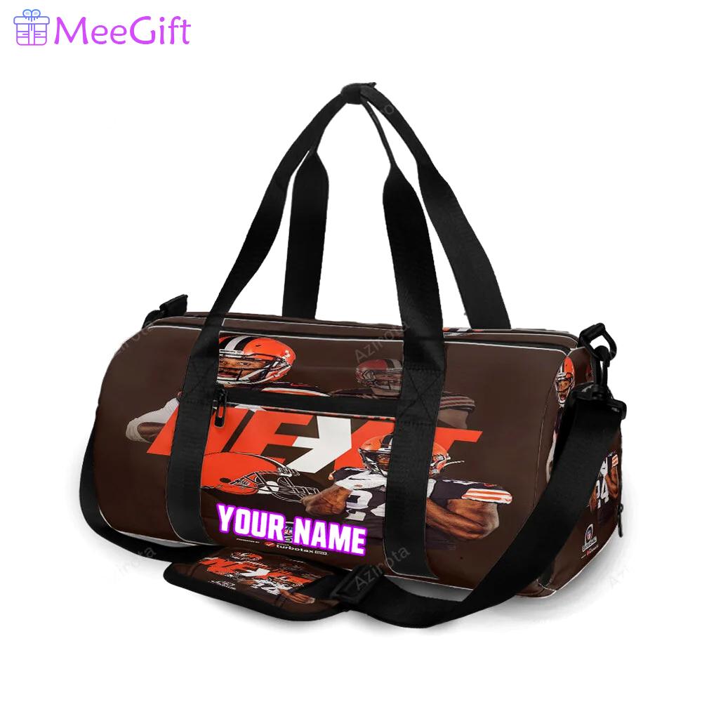 Cleveland browns on to the next personalized name travel bag gym bag 2159 Travel Bag