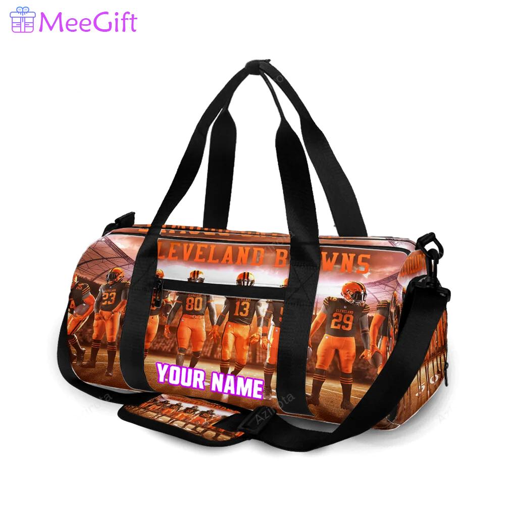 Cleveland browns players v4 personalized name travel bag gym bag 518 Travel Bag