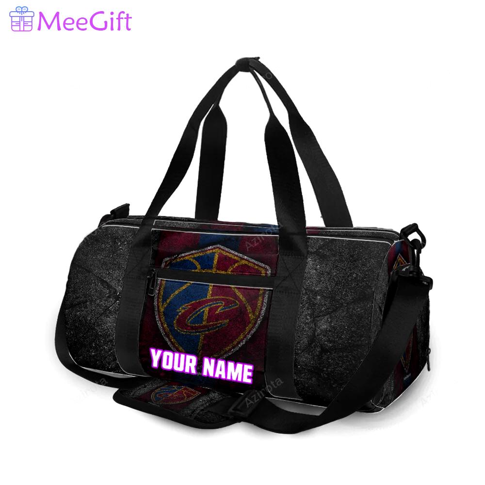Cleveland cavaliers asphalt texture personalized name travel bag gym bag 985 Travel Bag