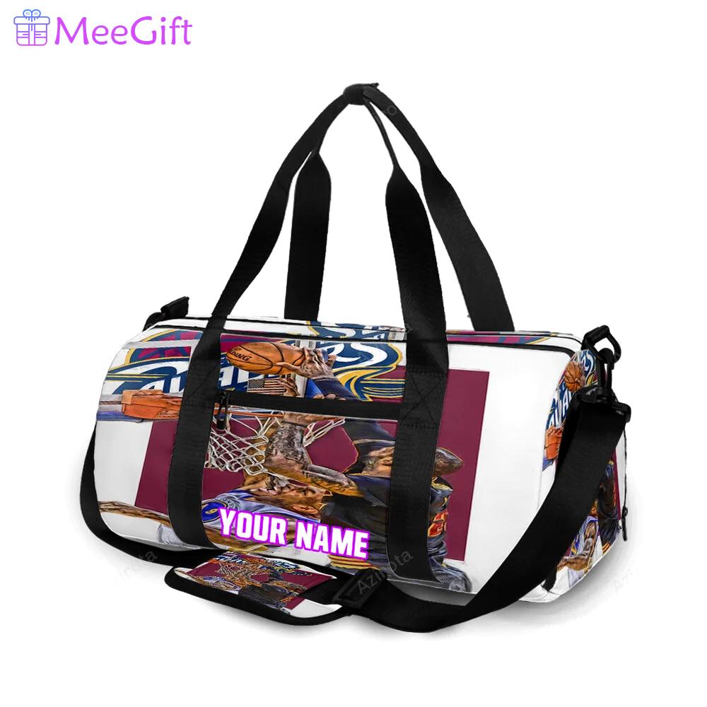 Cleveland cavaliers lebron james 23 v9 personalized name travel bag gym bag 1545 Travel Bag