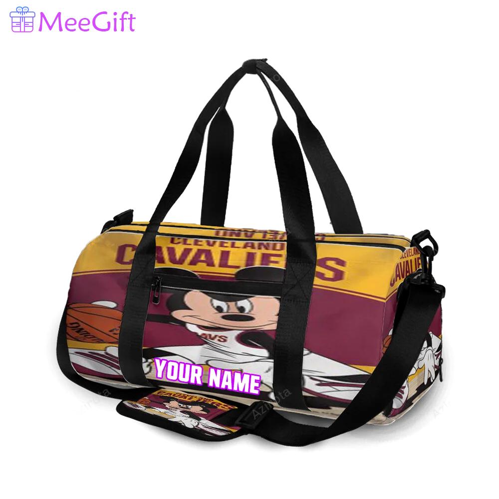 Cleveland cavaliers mickey disney3 personalized name travel bag gym bag 754 Travel Bag