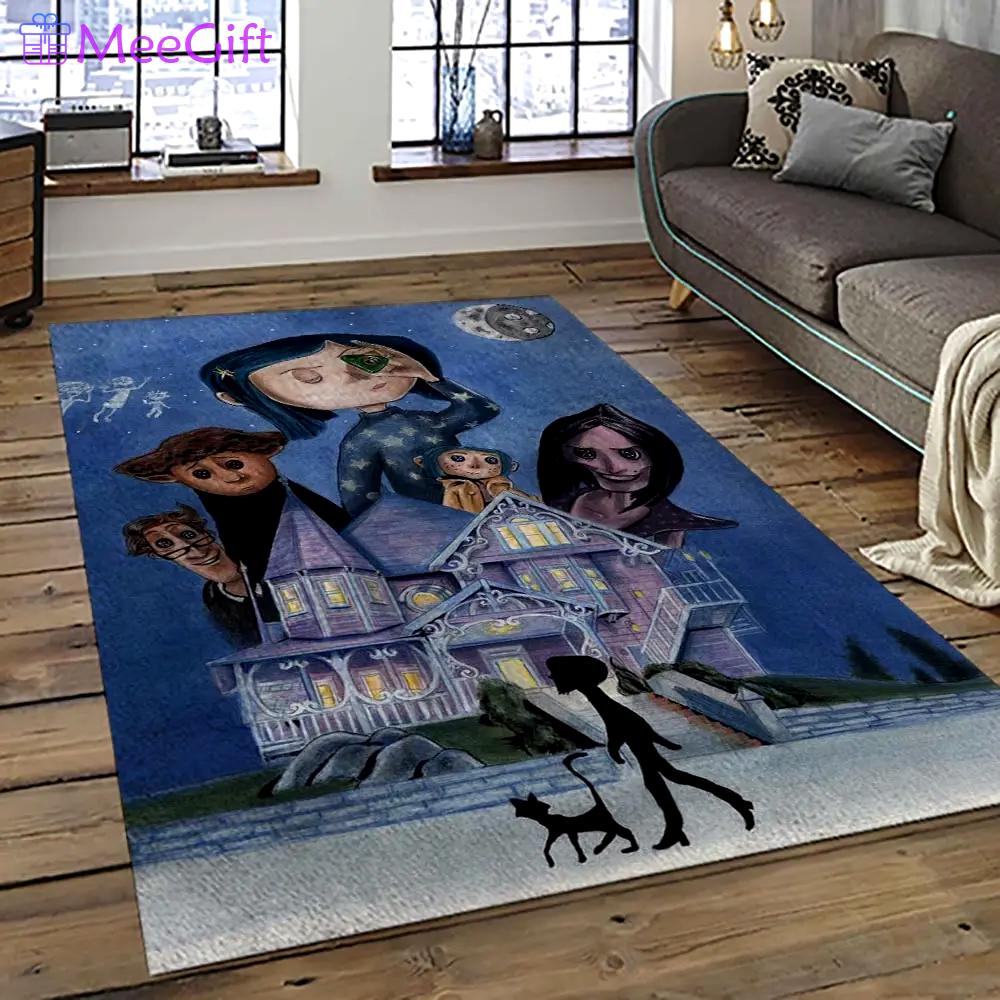 Coraline fantastic film movie carpet area rug home decor halloween gift best present for friends cr44 Rectangle Rug