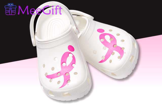 Crocs outfit - basic white breast cancer crocs pink breast cancer awareness ribbon crocs clogs crocband shoes - 207 Crocs Outfit