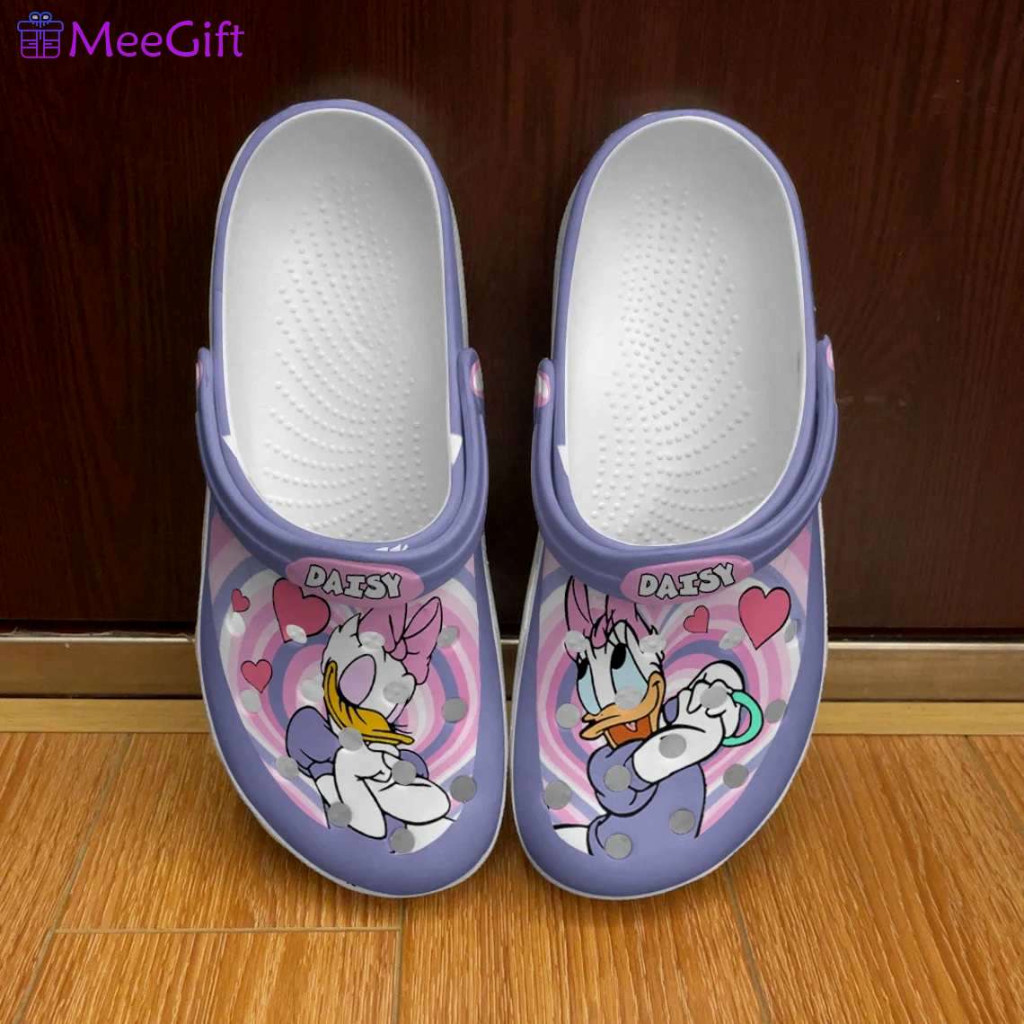 Crocs outfit - daisy duck round heart purple pink disney graphic cartoon unisex crocs clogs crocband shoes - 544 Crocs Outfit