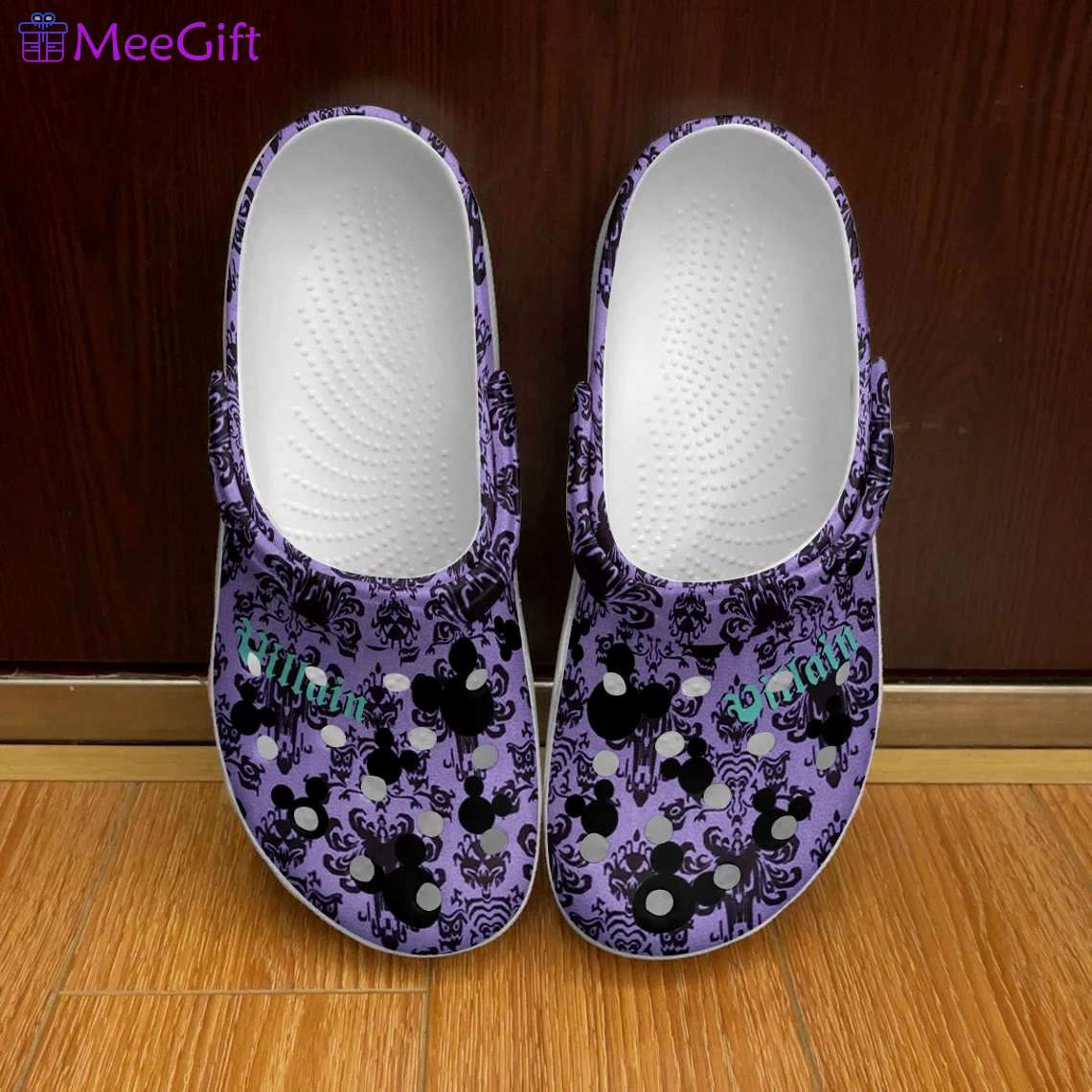 Crocs outfit - disney villians logo purple black patterns disney graphic cartoon unisex crocs clogs crocband shoes - 627 Crocs Outfit