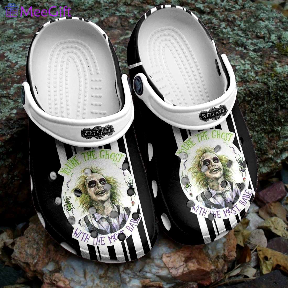 Crocs outfit - halloween beetlejuice you’re the ghost with the most babe crocs crocband clogs - 819 Crocs Outfit