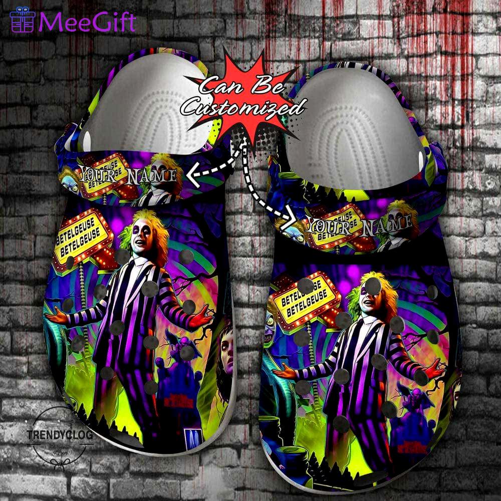 Crocs outfit - halloween crocs personalized halloween horror movies beetlejuice clogs crocband shoes - 904 Crocs Outfit