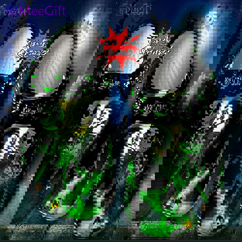 Crocs outfit - halloween crocs personalized jack skellington green nightmare before christmas clogs crocband shoes - 947 Crocs Outfit