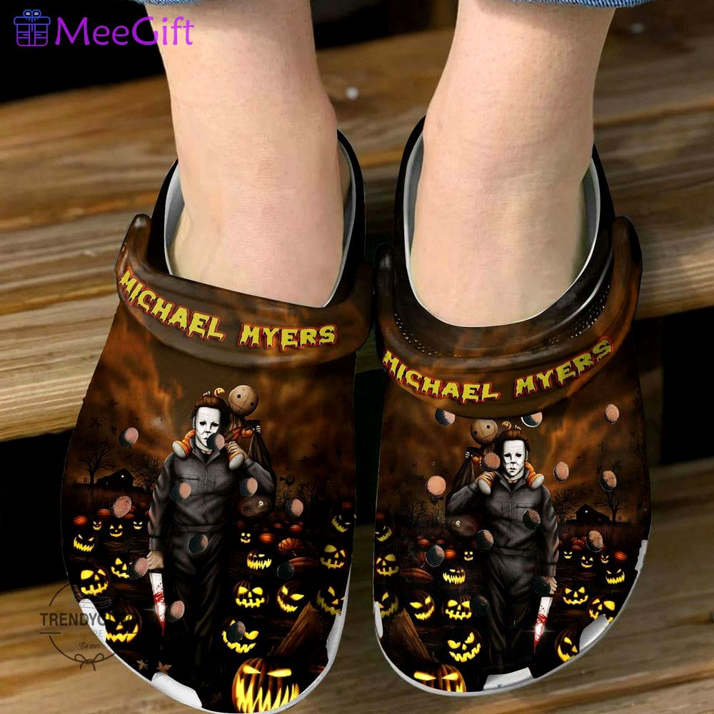 Crocs outfit - halloween crocs personalized michael myers horror characters pumpkin night clogs crocband shoes - 968 Crocs Outfit