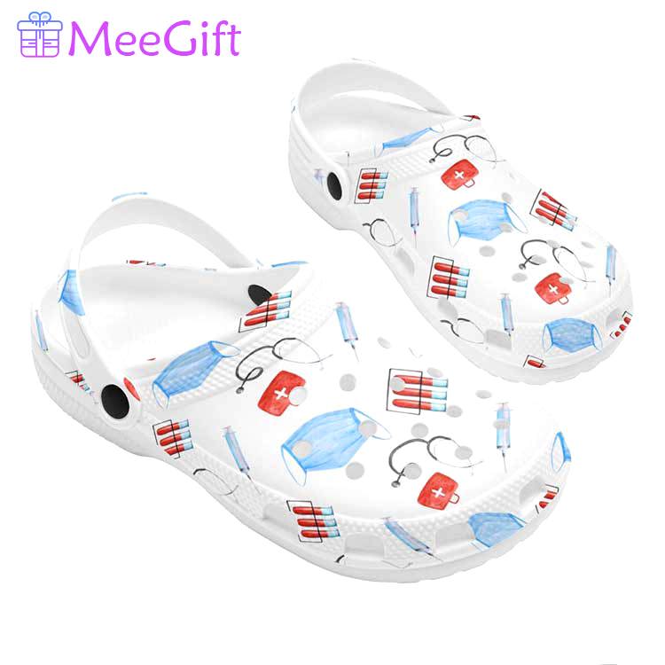 Crocs outfit - medical nurse tools and mask white crocs clogs shoes - 1416 Crocs Outfit