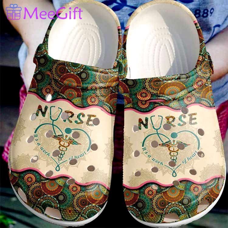 Crocs outfit - nurse a work of heart love crocs clogs shoes - 1512 Crocs Outfit