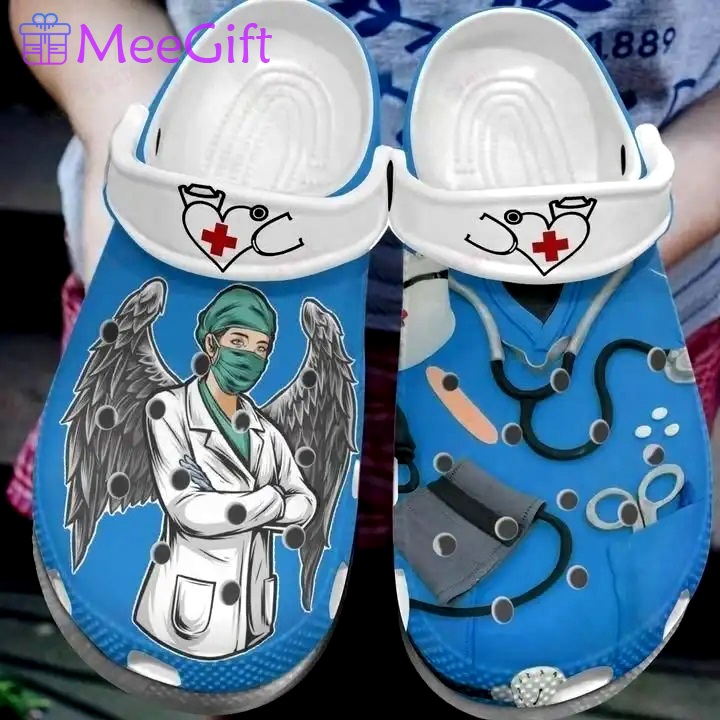 Crocs outfit - nurse angel wings crocs crocband clog shoes for men women - 1519 Crocs Outfit