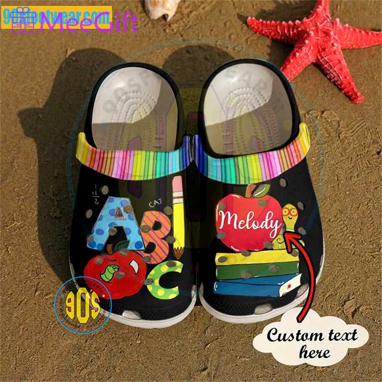 Crocs outfit - personalized crocs for teachers – abc and books teacher clogs - 1665 Crocs Outfit