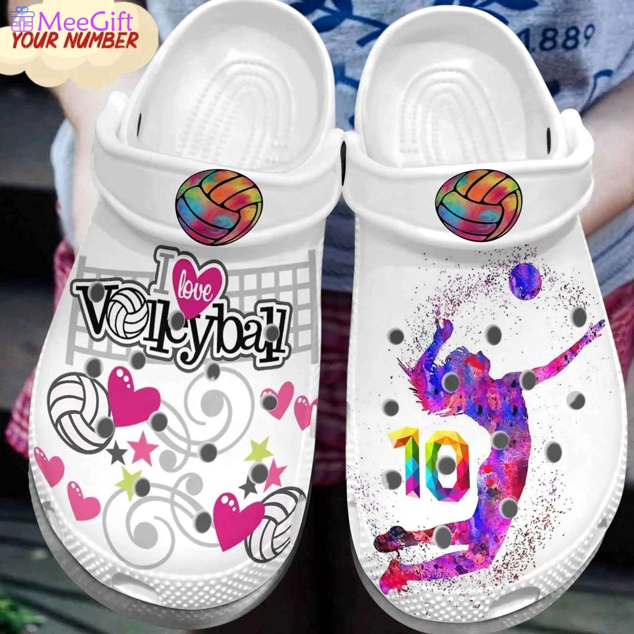 Crocs outfit - personalized volleyball crocs crocband clogs - 1855 Crocs Outfit