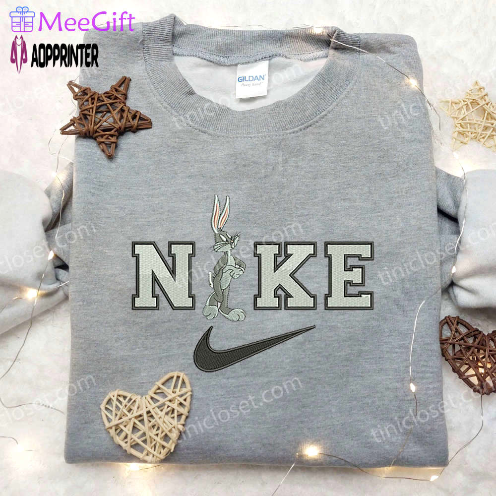 Custom bugs bunny stand x nike embroidered shirt – looney tunes & merrie melodies Embroidered Shirt