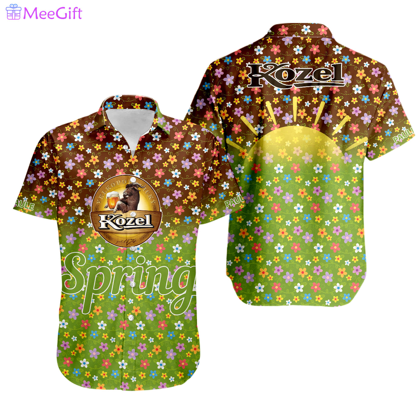 Custom name beer velkopopovicky kozel logo brand cruise brand new aop hawaiian shirt gift for fans Hawaii Shirt Shorts & Flip Flops