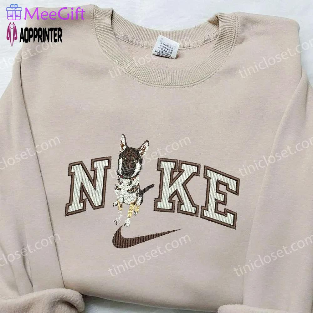 Custom nike embroidered husky dog animal shirt – unique & stylish design Embroidered Shirt