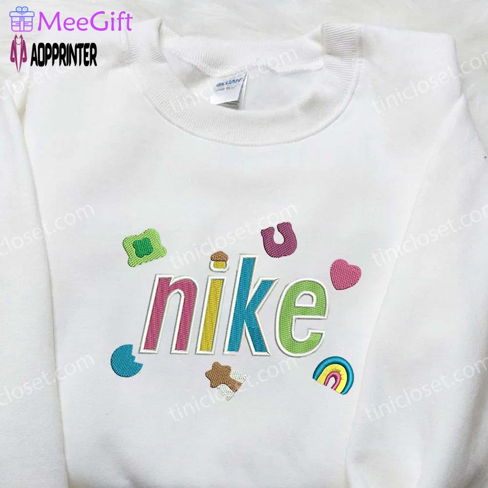 Custom nike embroidered shirt – colors rainbow x brand: stand out with this vibrant and stylish design! Embroidered Shirt