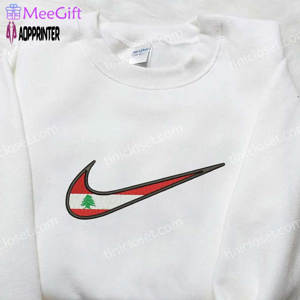 Custom nike embroidered shirt – perfect gift for husband flag design Embroidered Shirt
