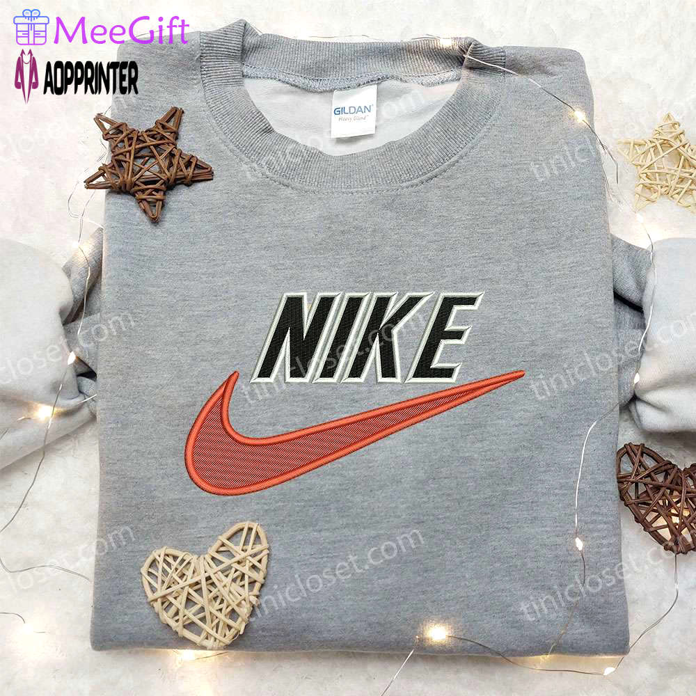 Custom nike vintage embroidered sweatshirt – unique nike inspired shirt for best birthday gifts Embroidered Shirt