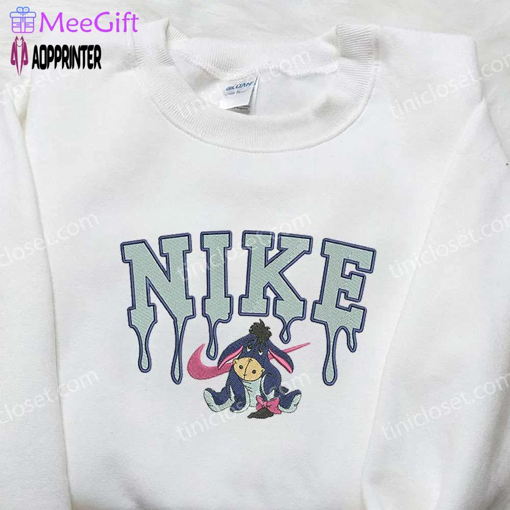 Custom nike x eeyore & winnie the pooh embroidered shirt – unique & stylish nike design Embroidered Shirt