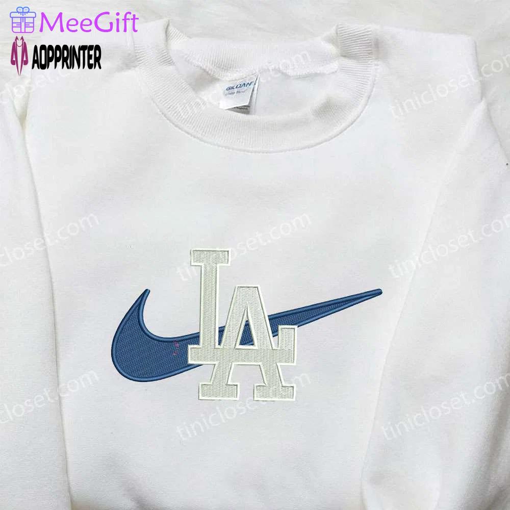 Custom nike x la embroidered shirt: perfect family gift Embroidered Shirt