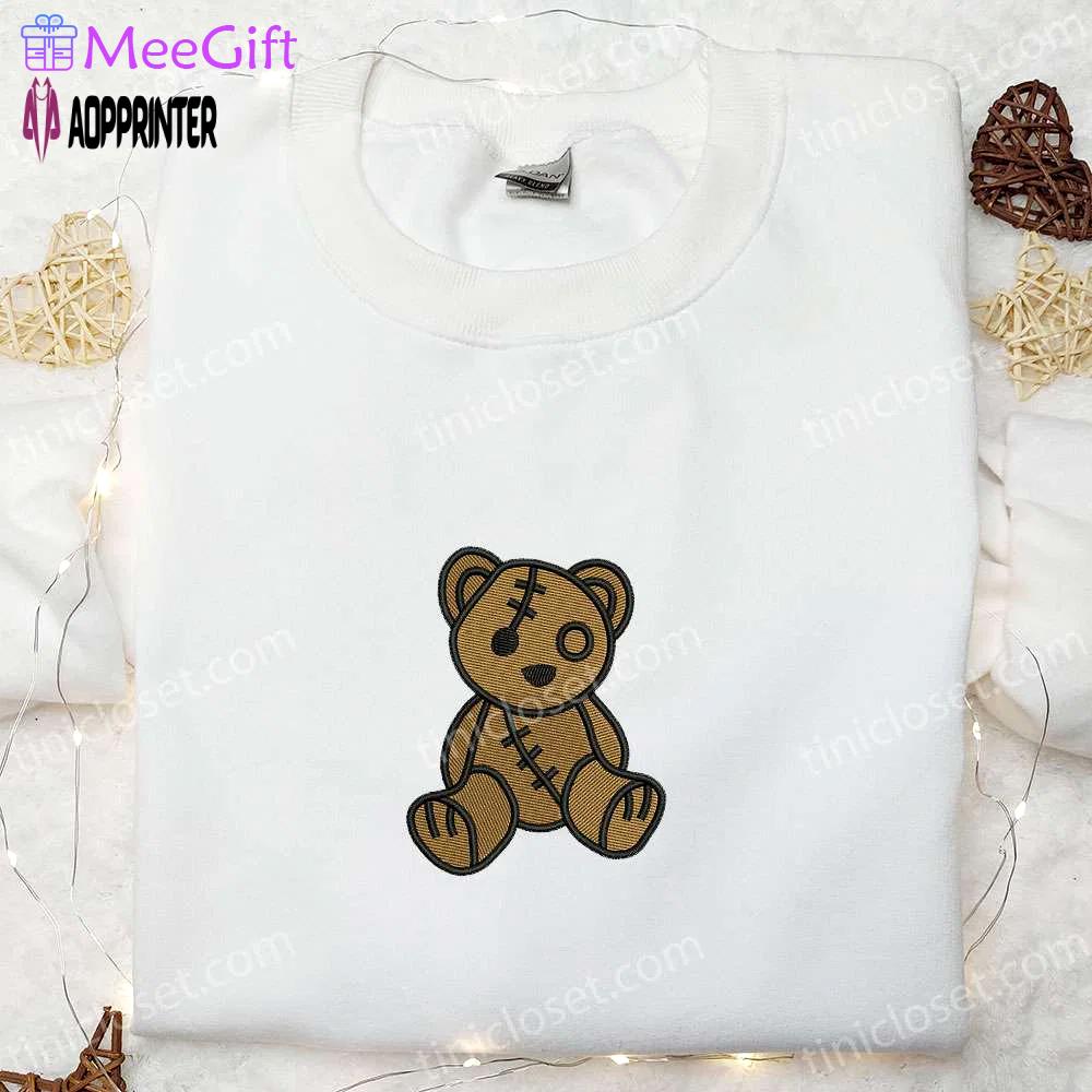 Cute teddy bear embroidered shirt: perfect family gift for all occasions Embroidered Shirt