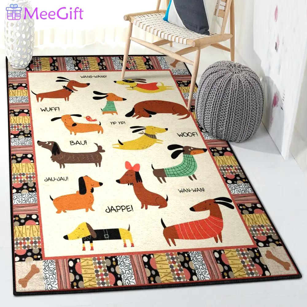 Dachshund cool rugs, dachshund dachshund cute funny rug Rectangle Rug