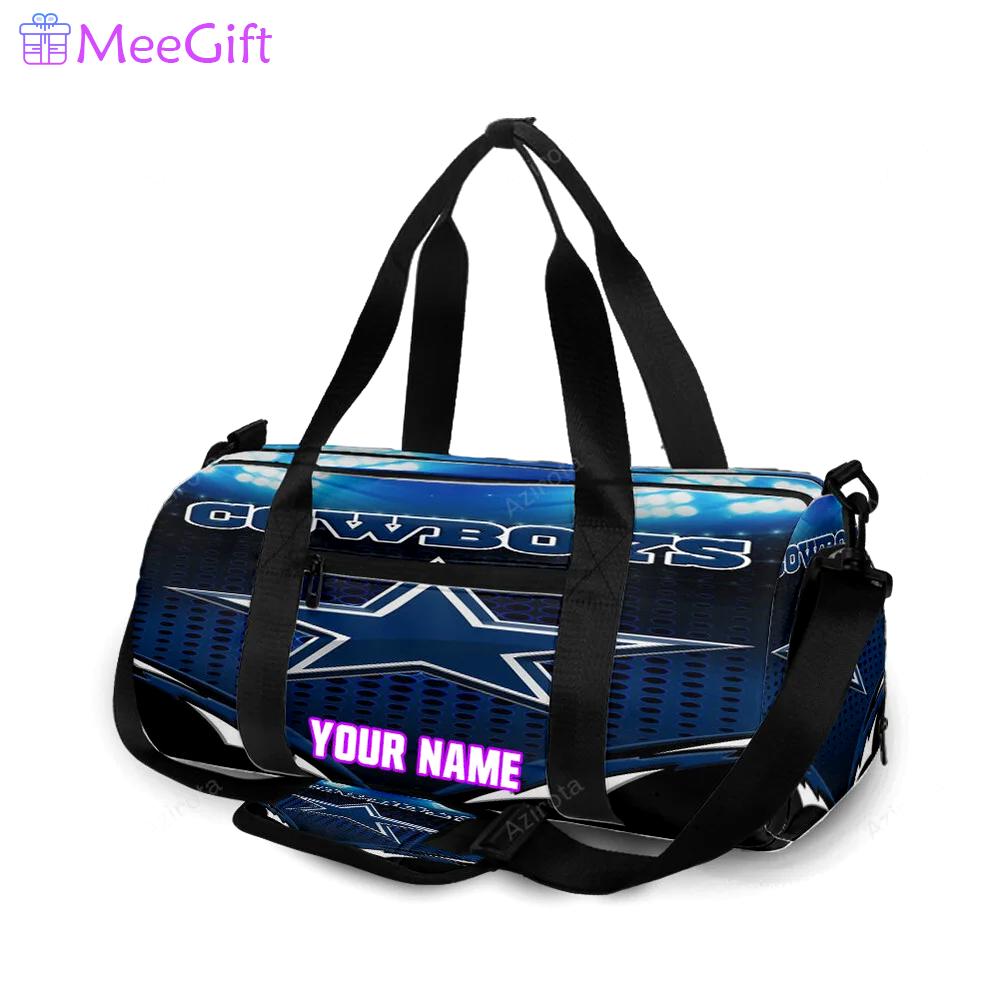 Dallas cowboys cowboys stadium light personalized name travel bag gym bag 991 Travel Bag