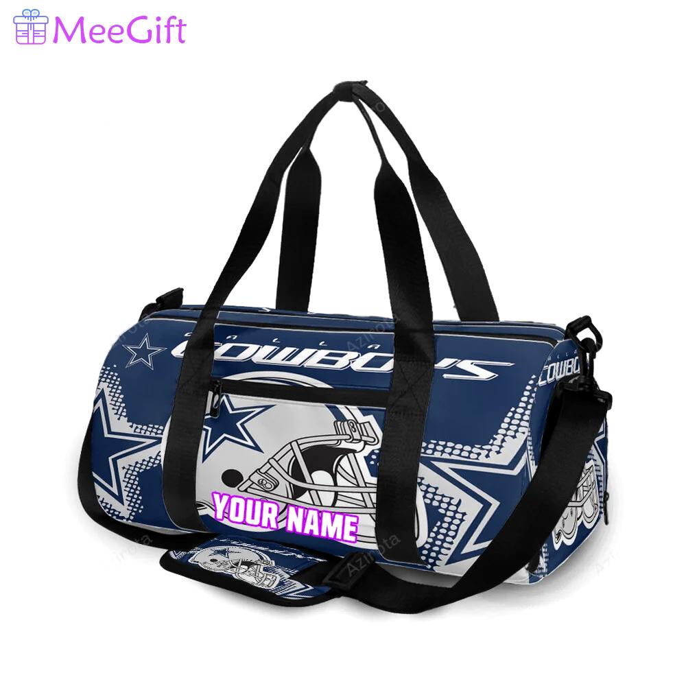 Dallas cowboys helmet star navy2 personalized name travel bag gym bag 436 Travel Bag