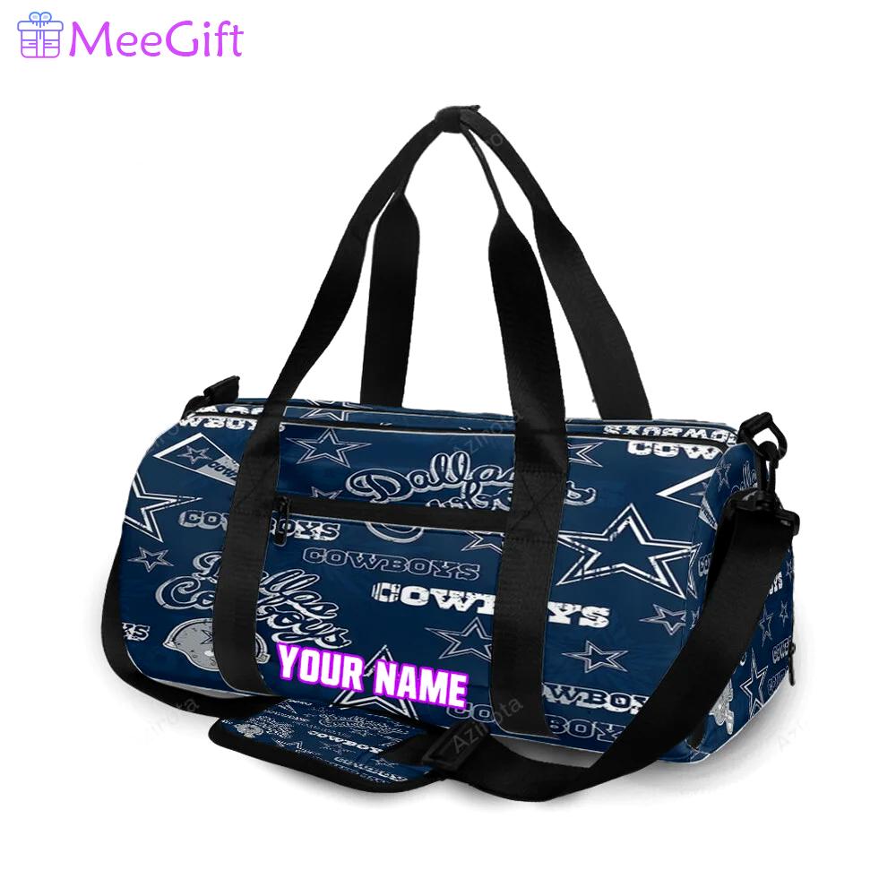 Dallas cowboys helmet star text personalized name travel bag gym bag 224 Travel Bag