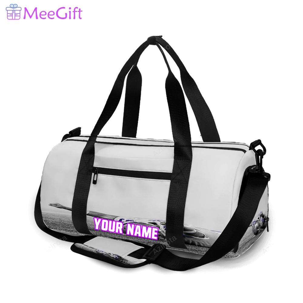 Dallas cowboys players purple white personalized name travel bag gym bag 2031 Travel Bag